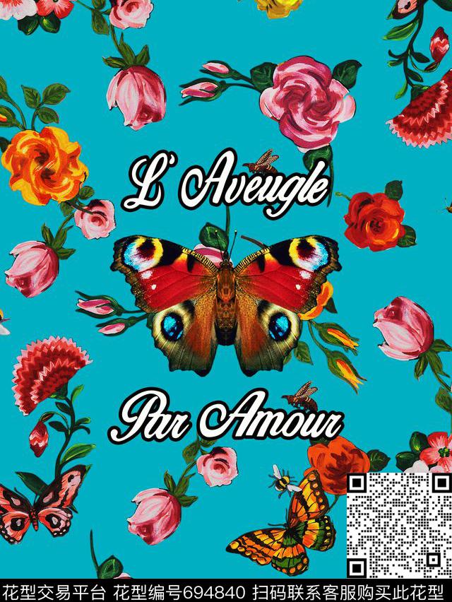 古驰GUCCI花朵数码印花华亿平台下载（图片编号: 694840） - 瓦栏（Walan）