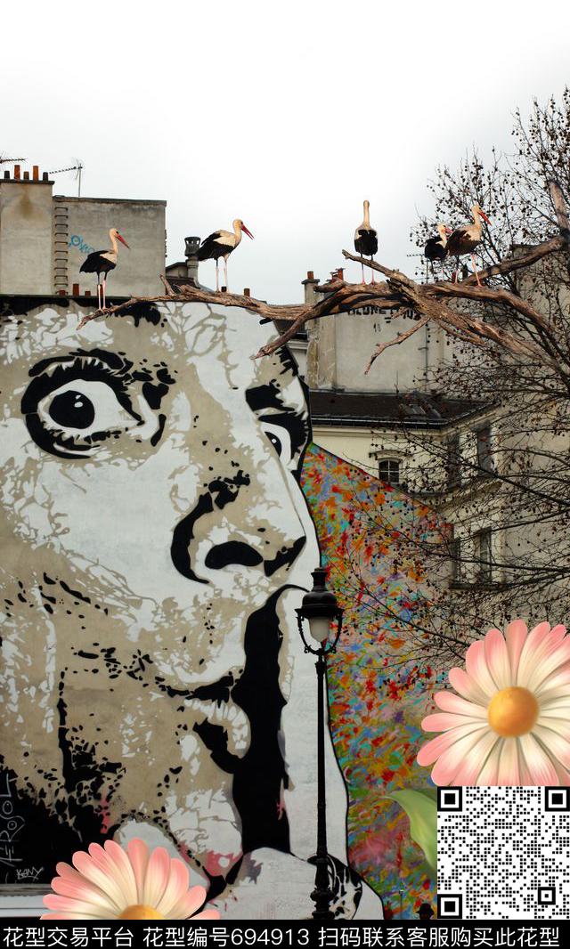 风景人物花朵数码印花华亿平台下载（图片编号: 694913） - 瓦栏（Walan）