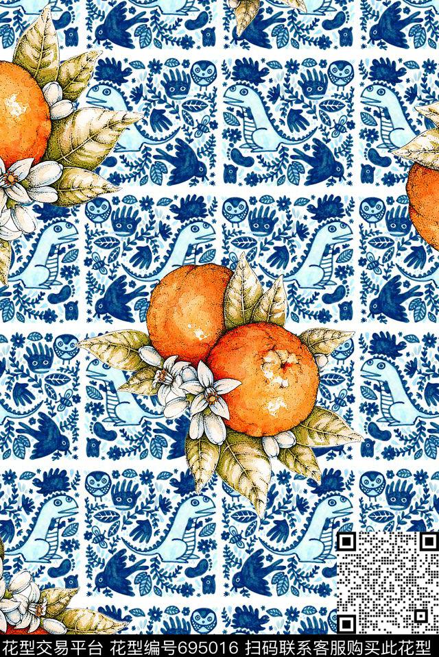 大牌水果女装数码印花华亿平台下载（图片编号: 695016） - 瓦栏（Walan）