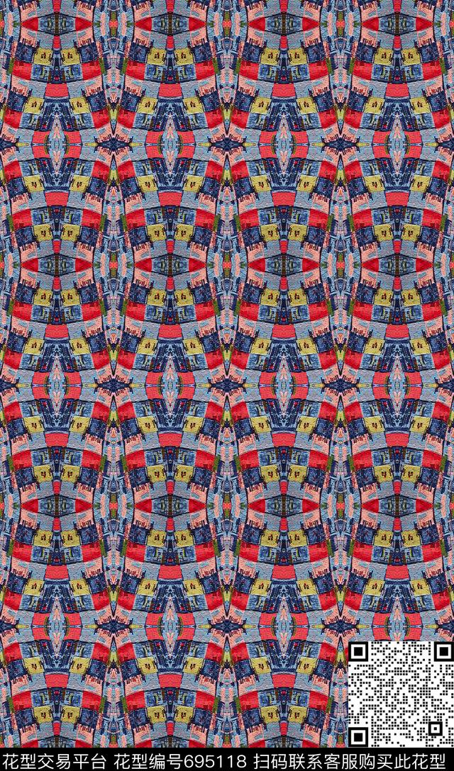 迷彩图案条纹混搭几何炫彩数码印花华亿平台下载（图片编号: 695118） - 瓦栏（Walan）