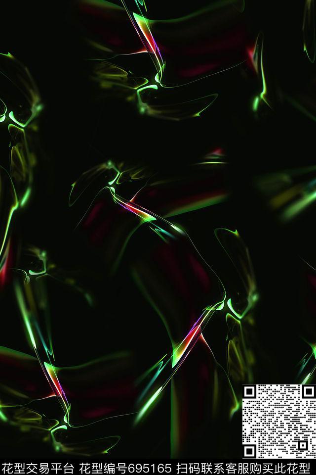 抽象光线女装数码印花华亿平台下载（图片编号: 695165） - 瓦栏（Walan）