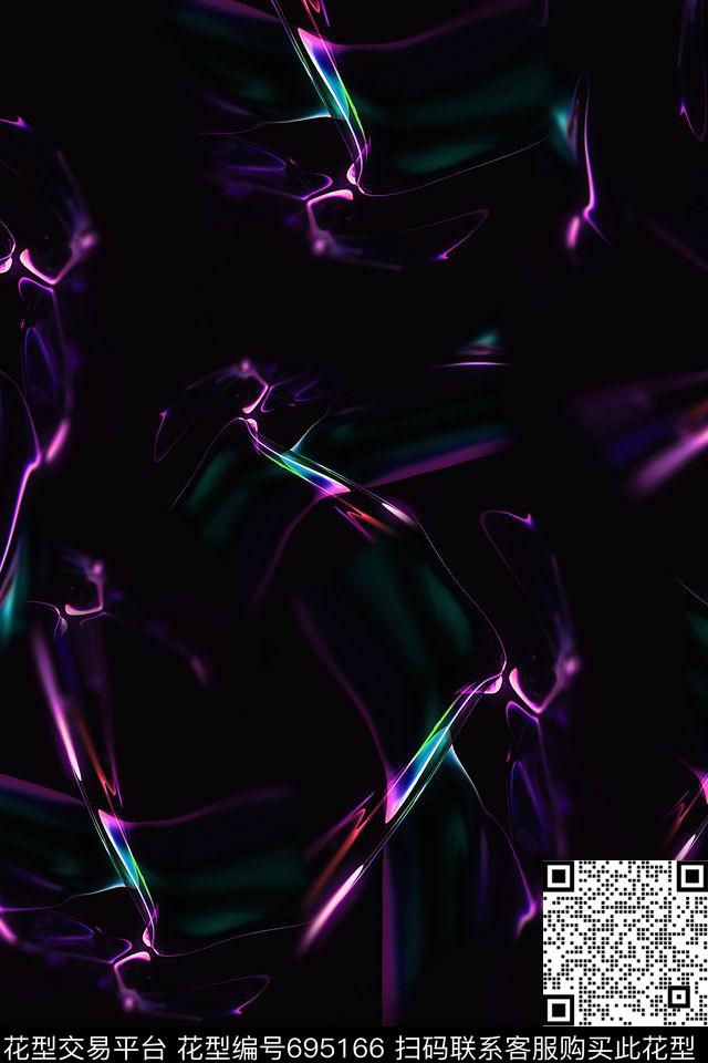 抽象光线女装数码印花华亿平台下载（图片编号: 695166） - 瓦栏（Walan）