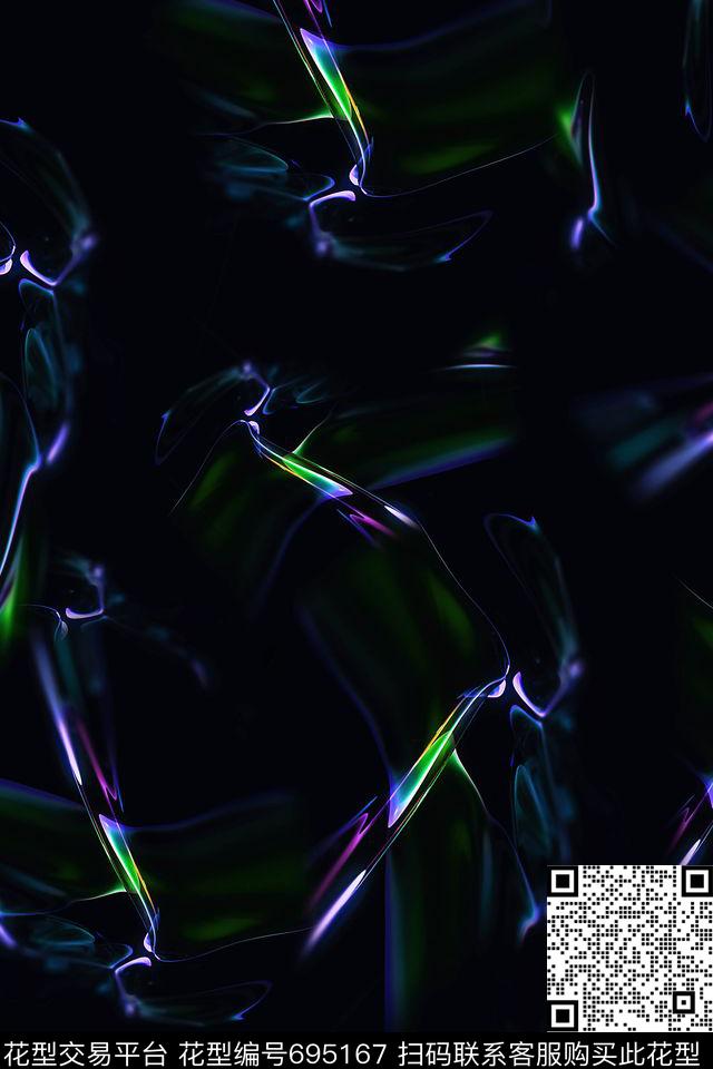 抽象光线女装数码印花华亿平台下载（图片编号: 695167） - 瓦栏（Walan）