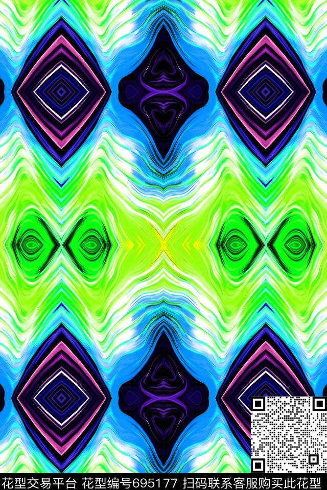 民族风女装肌理数码印花华亿平台下载（图片编号: 695177） - 瓦栏（Walan）