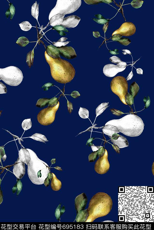 水果田园风休闲风数码印花华亿平台下载（图片编号: 695183） - 瓦栏（Walan）