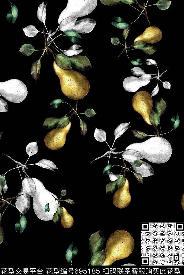 水果田园风休闲风数码印花华亿平台下载（图片编号: 695185） - 瓦栏（Walan）