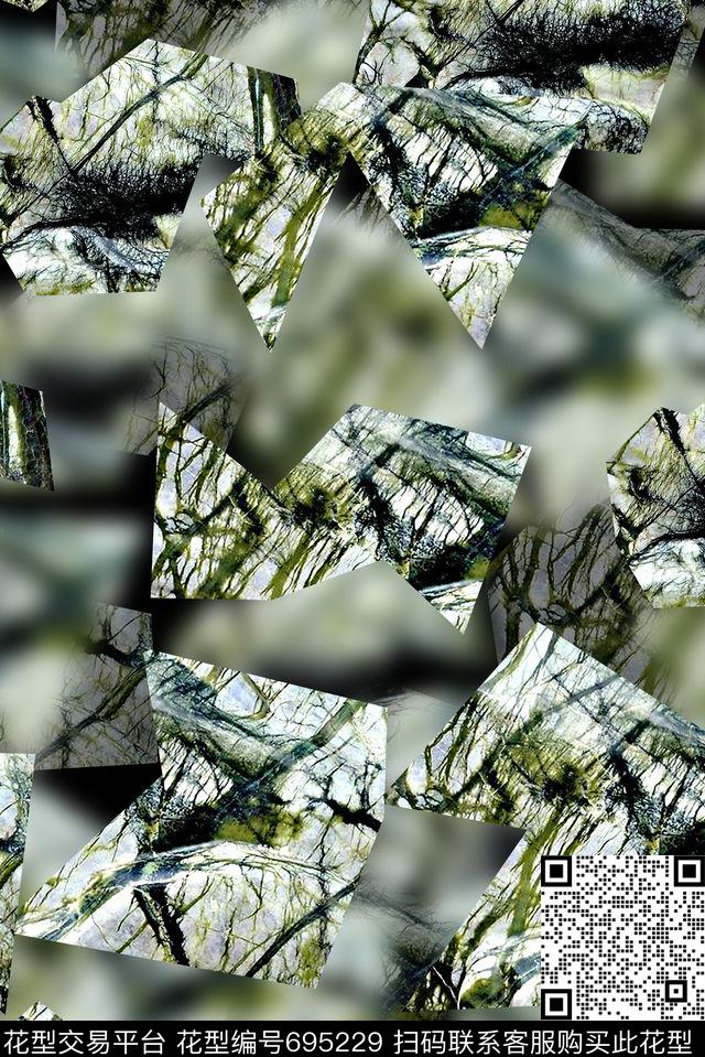 抽象手绘几何大理石纹理印花渐变数码印花华亿平台下载（图片编号: 695229） - 瓦栏（Walan）