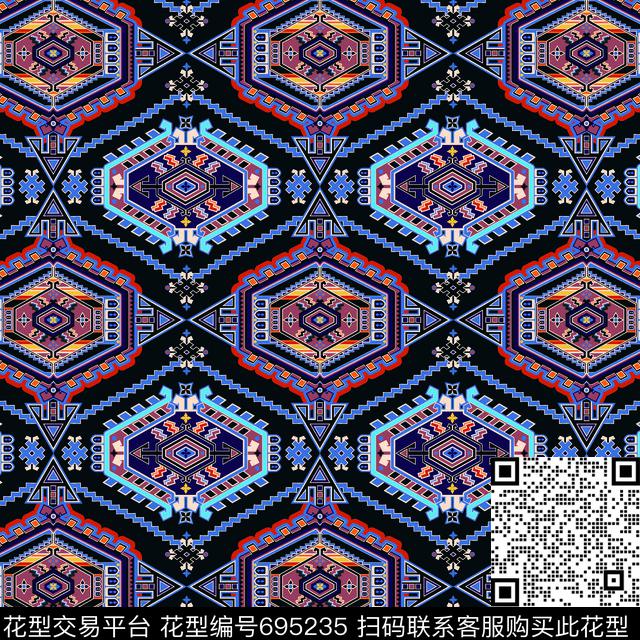 丝巾图案佩斯利图案服装印花图案传统印花华亿平台下载（图片编号: 695235） - 瓦栏（Walan）
