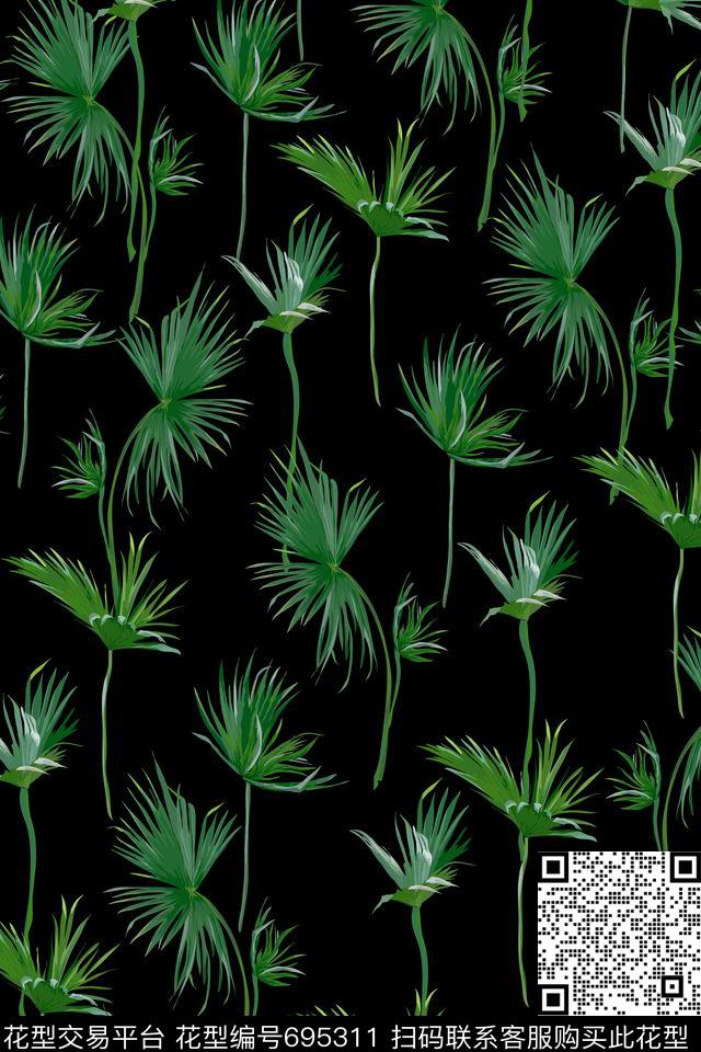 男装T恤花卉传统印花华亿平台下载（图片编号: 695311） - 瓦栏（Walan）