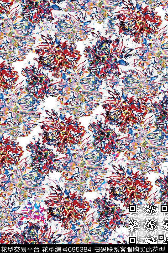 花朵纹理花卉数码印花华亿平台下载（图片编号: 695384） - 瓦栏（Walan）