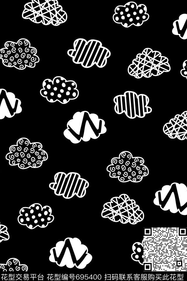 趣味童装涂鸦传统印花华亿平台下载（图片编号: 695400） - 瓦栏（Walan）