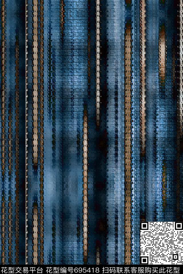 条纹抽象纹理数码印花华亿平台下载（图片编号: 695418） - 瓦栏（Walan）