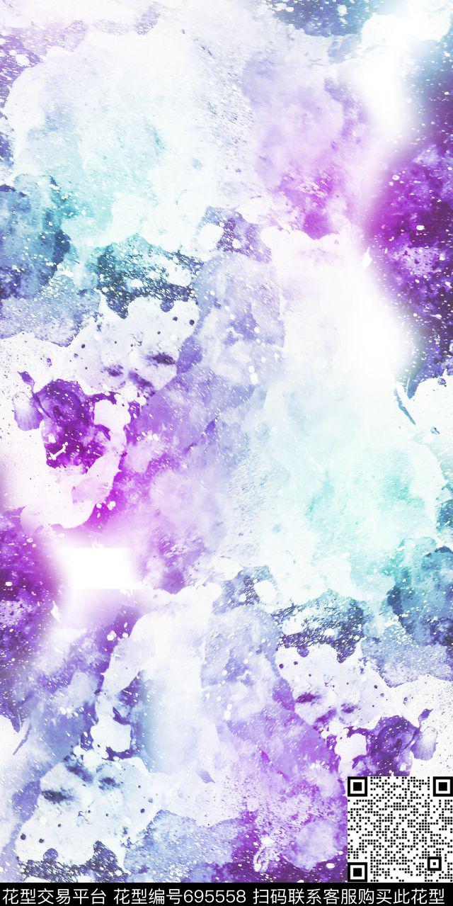 油漆色块渐变数码印花华亿平台下载（图片编号: 695558） - 瓦栏（Walan）