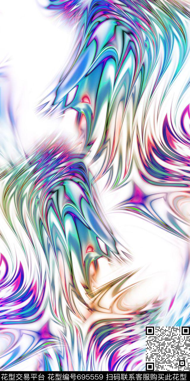渐变抽象纹理数码印花华亿平台下载（图片编号: 695559） - 瓦栏（Walan）