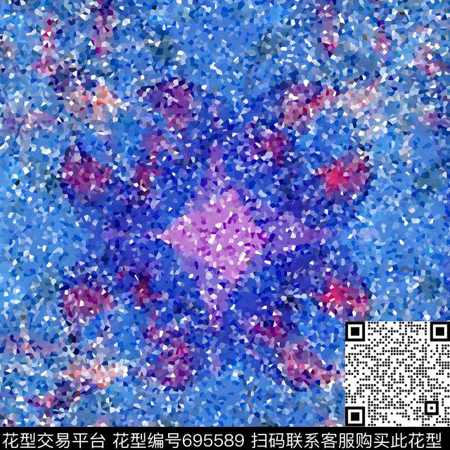 丝巾围巾秀场抽象图案几何炫彩数码印花华亿平台下载（图片编号: 695589） - 瓦栏（Walan）