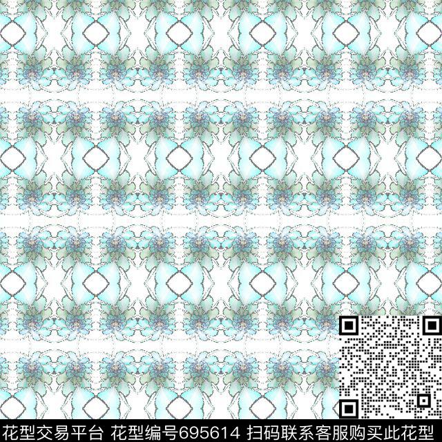 几何炫彩丝巾围巾秀场条纹混搭数码印花华亿平台下载（图片编号: 695614） - 瓦栏（Walan）