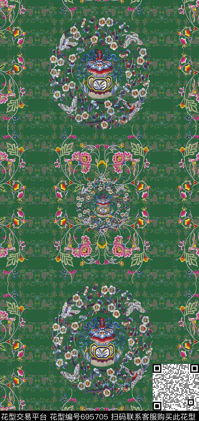 条纹混搭丝巾围巾秀场民族风图案数码印花华亿平台下载（图片编号: 695705） - 瓦栏（Walan）