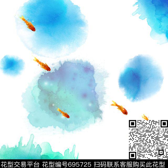 海洋热带方巾数码印花华亿平台下载（图片编号: 695725） - 瓦栏（Walan）