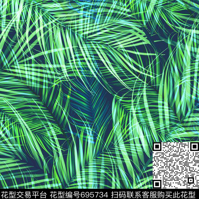 服装印花图案水彩花卉图案泳装图案传统印花华亿平台下载（图片编号: 695734） - 瓦栏（Walan）