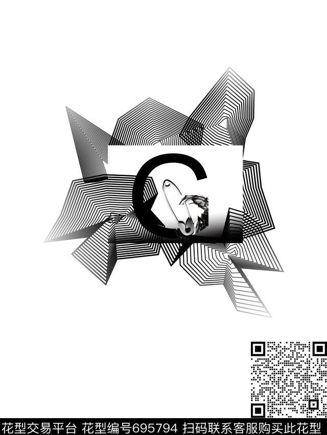 纪梵希GIVENCHY风格男装华亿平台几何线条空间适用于卫衣T恤夹克衬衫华亿平台传统印花华亿平台下载（图片编号: 695794） - 瓦栏（Walan）