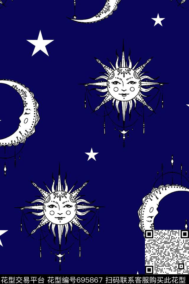 趣味男装图案几何男装T恤传统印花华亿平台下载（图片编号: 695867） - 瓦栏（Walan）