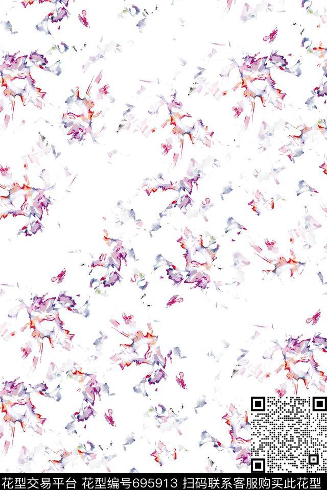 纹理炫彩抽象数码印花华亿平台下载（图片编号: 695913） - 瓦栏（Walan）