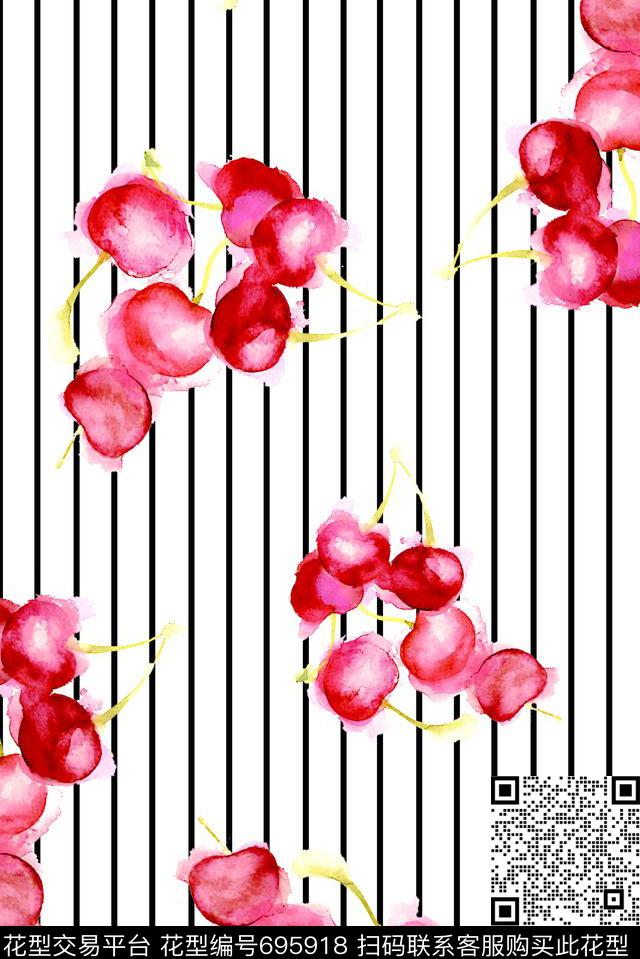 水果女装泳装数码印花华亿平台下载（图片编号: 695918） - 瓦栏（Walan）