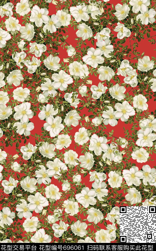 小碎花花朵花卉数码印花华亿平台下载（图片编号: 696061） - 瓦栏（Walan）