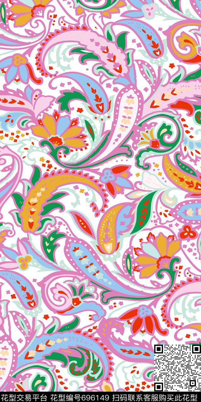 抽象彩色花纹抽象花纹手绘矢量色块花纹传统印花华亿平台下载（图片编号: 696149） - 瓦栏（Walan）