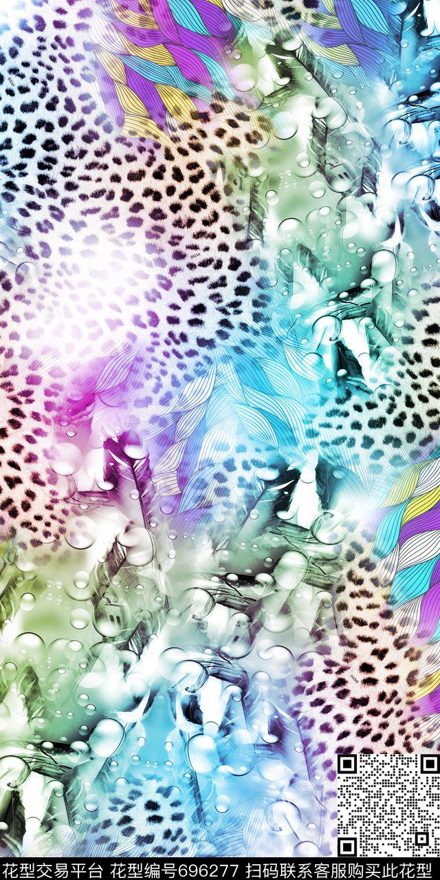 纹理抽象豹纹数码印花华亿平台下载（图片编号: 696277） - 瓦栏（Walan）