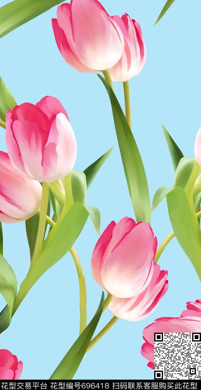 2017年春夏女装花卉花卉花朵传统印花华亿平台下载（图片编号: 696418） - 瓦栏（Walan）