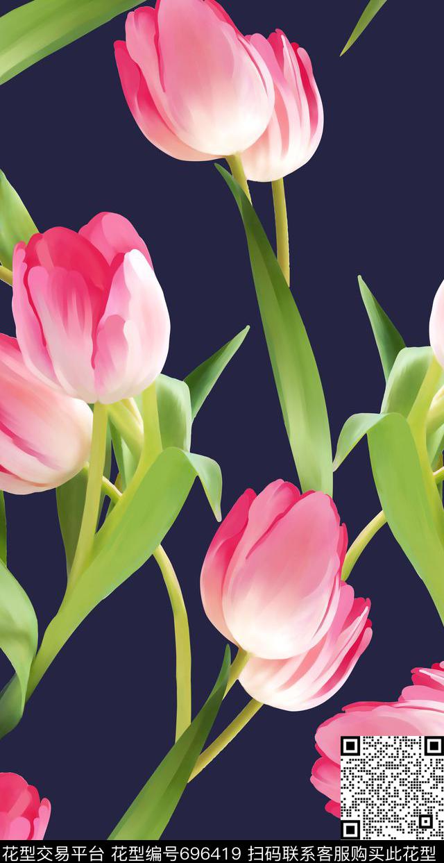 2017年春夏女装花卉花卉花朵传统印花华亿平台下载（图片编号: 696419） - 瓦栏（Walan）