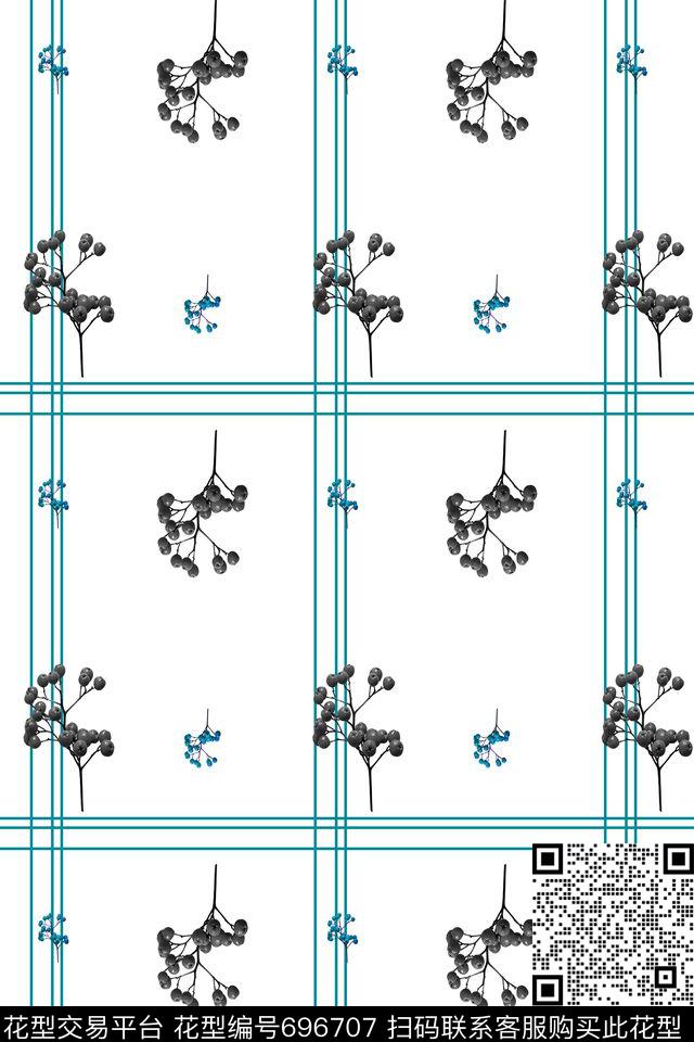 几何条纹格子小碎花数码印花华亿平台下载（图片编号: 696707） - 瓦栏（Walan）