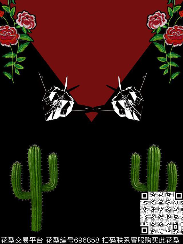 大牌男装男装T桖胸花潮流男装数码印花华亿平台下载（图片编号: 696858） - 瓦栏（Walan）