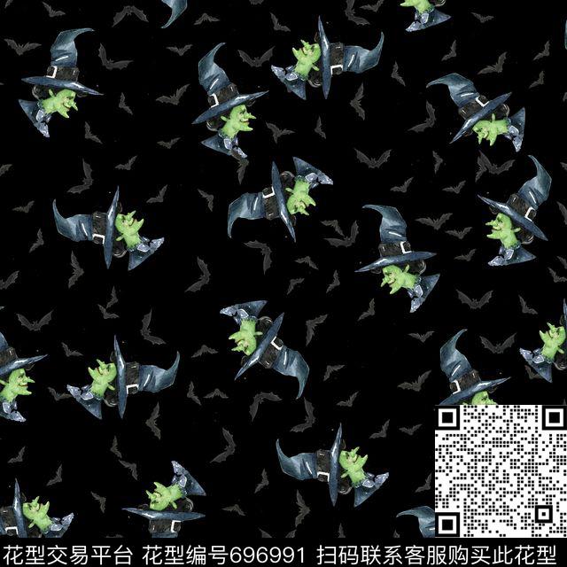 卡通巫婆魔法师传统印花华亿平台下载（图片编号: 696991） - 瓦栏（Walan）