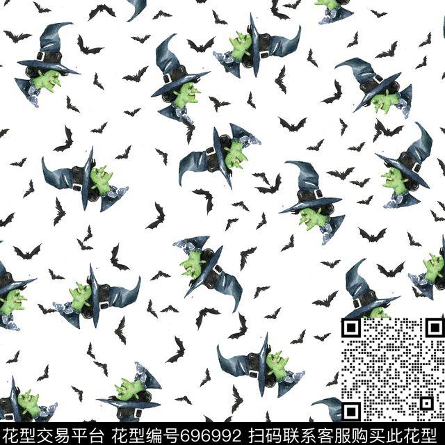 卡通巫婆魔法师传统印花华亿平台下载（图片编号: 696992） - 瓦栏（Walan）