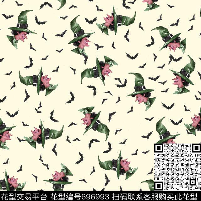 卡通巫婆魔法师传统印花华亿平台下载（图片编号: 696993） - 瓦栏（Walan）