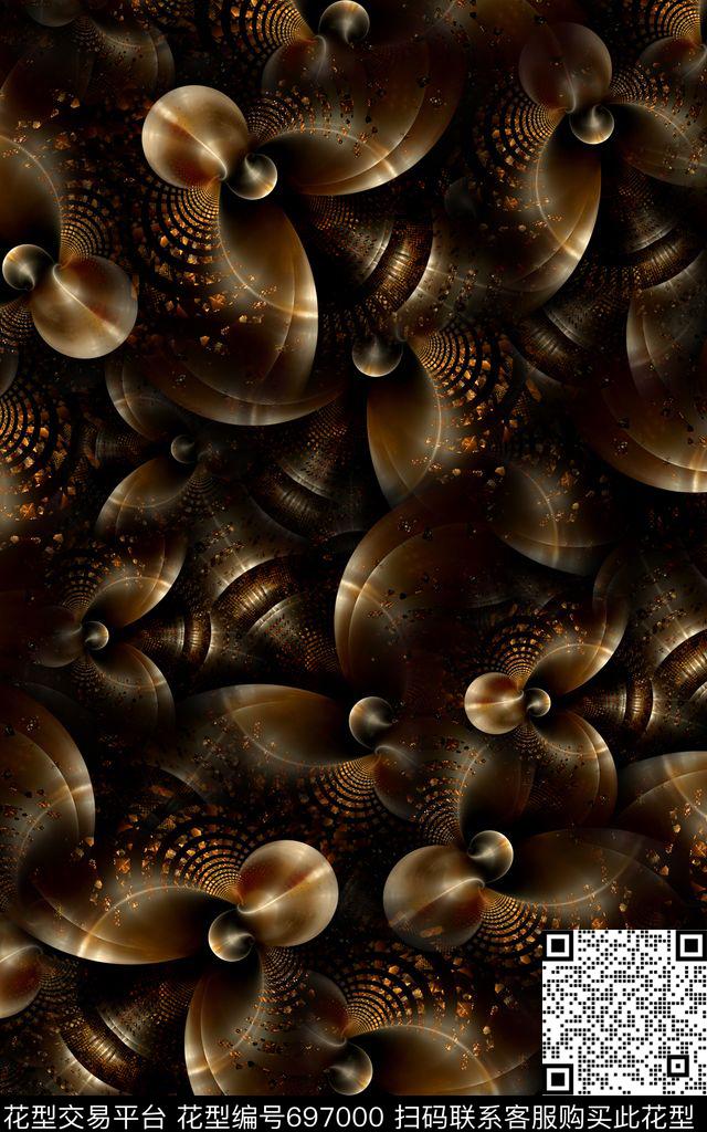 纹理分形肌理数码印花华亿平台下载（图片编号: 697000） - 瓦栏（Walan）