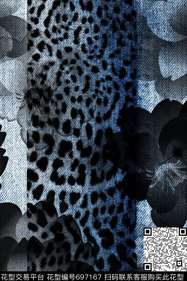 flowersdenimjeans数码印花华亿平台下载（图片编号: 697167） - 瓦栏（Walan）