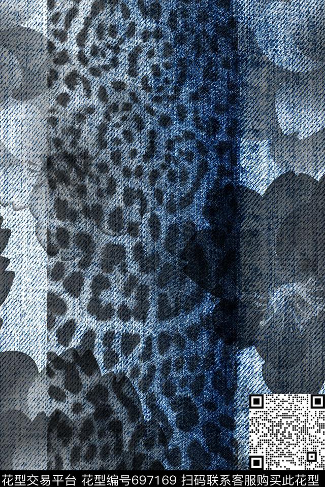 flowersdenimjeans数码印花华亿平台下载（图片编号: 697169） - 瓦栏（Walan）