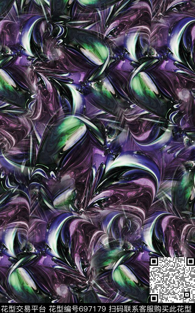 纹理分形肌理数码印花华亿平台下载（图片编号: 697179） - 瓦栏（Walan）