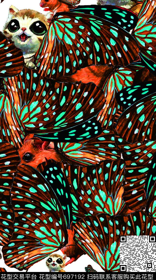 创意服装面料创意图案设计卡通数码印花华亿平台下载（图片编号: 697192） - 瓦栏（Walan）