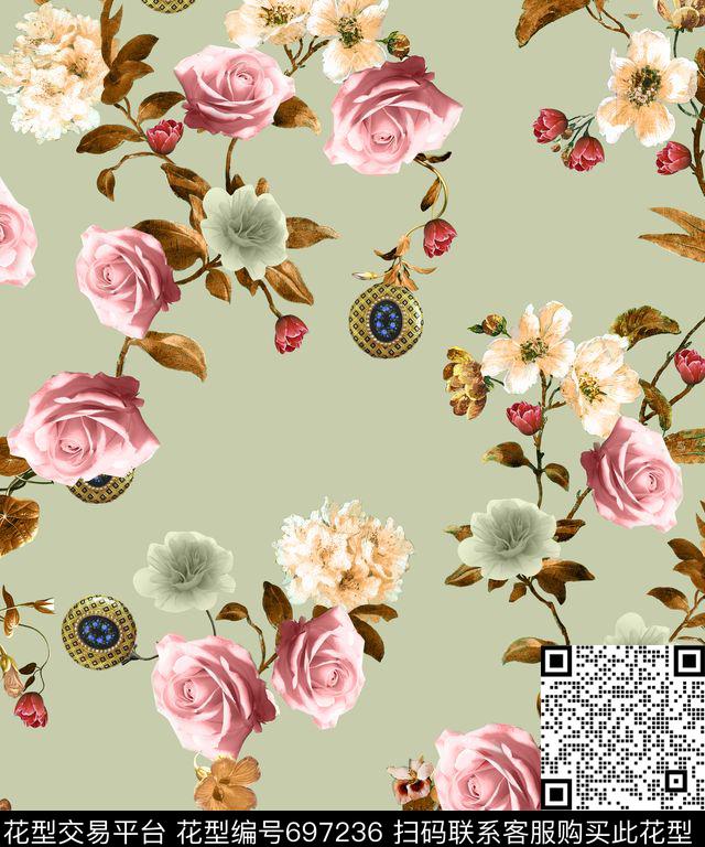 coloriseflowercolorcolorfull数码印花华亿平台下载（图片编号: 697236） - 瓦栏（Walan）