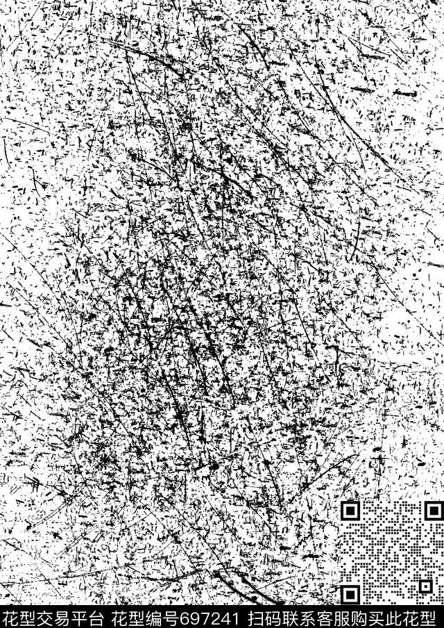 面料急诊--密集恐惧症素黑白数码印花华亿平台下载（图片编号: 697241） - 瓦栏（Walan）