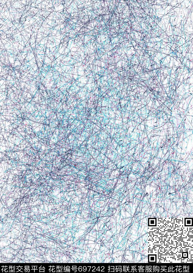 面料急诊--精神分裂症素黑白数码印花华亿平台下载（图片编号: 697242） - 瓦栏（Walan）