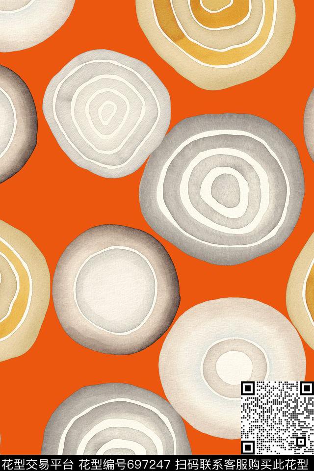 几何水彩抽象传统印花华亿平台下载（图片编号: 697247） - 瓦栏（Walan）