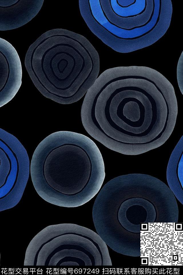 几何水彩抽象传统印花华亿平台下载（图片编号: 697249） - 瓦栏（Walan）