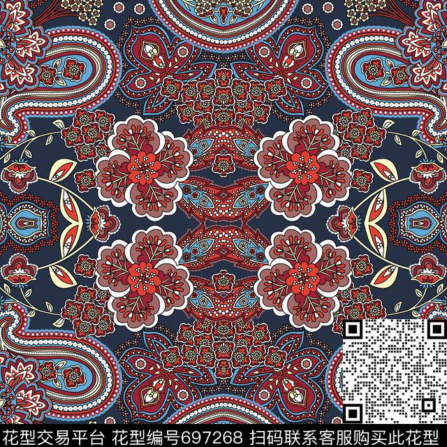 民族风波西米亚雕印华亿平台传统印花华亿平台下载（图片编号: 697268） - 瓦栏（Walan）