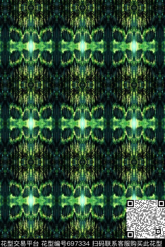 民族风抽象女装数码印花华亿平台下载（图片编号: 697334） - 瓦栏（Walan）