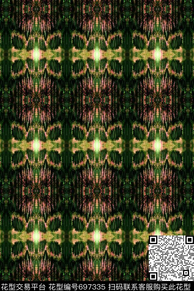 民族风抽象女装数码印花华亿平台下载（图片编号: 697335） - 瓦栏（Walan）